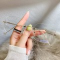 金边无框眼镜